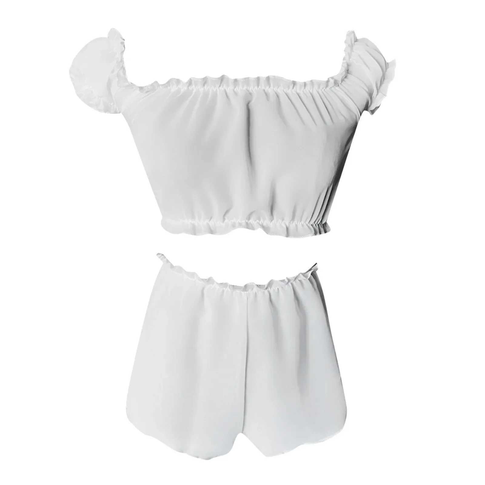 Sexy Set White Transperant Lingerie Set Women Mesh Net Sexi Lenceria Sensual Sexy Off Shoulder Bra and Panties Set Erotic Underwear Sets z241025