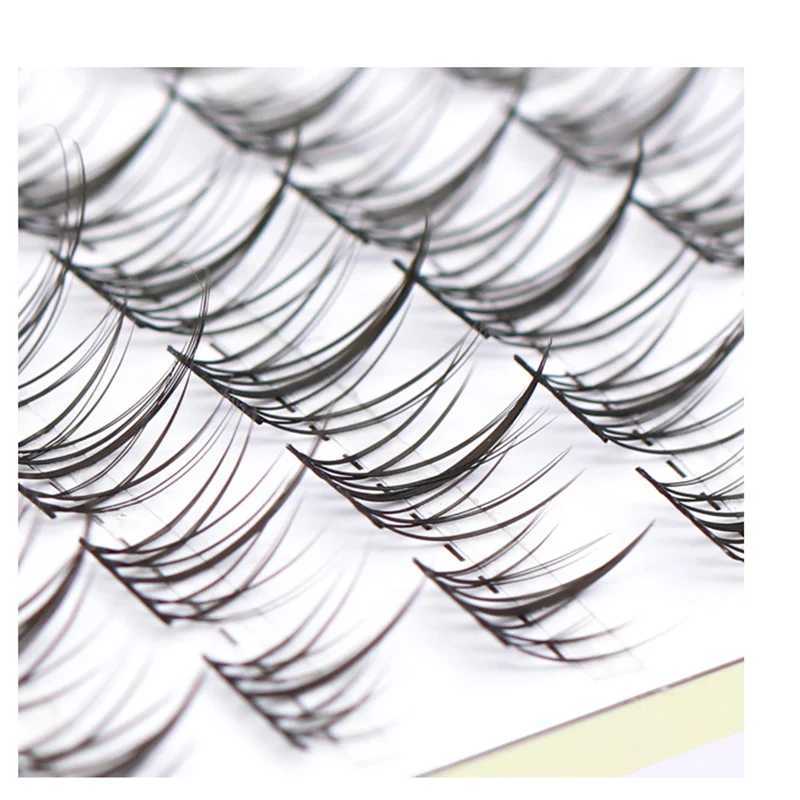 10 pairs of fairy false eyelashes little devil personal eyelash extension natural heat bonded polyester eyelash makeup toolW241024