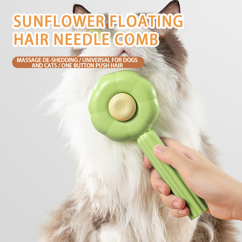 Cat Comb Dog Hair Comb Sunflower Pet Cleaning Comb Spot Sunflower Styling Pet Floating Hair Comb