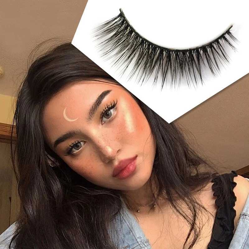 LTWEGO 5 pairs of fluffy artificial mint eyelashes natural long holiday eyelash extension hand rolled 3D eyelash makeupW241024