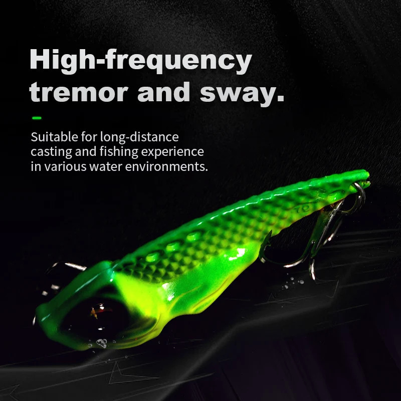 Wondersee 5PCS with Box VIB Spinner Spoon Bait Hard Lure Treble hooks Trolling Fishing Tackle Jigs Bass Sinking Wobbler Swimbait 241024