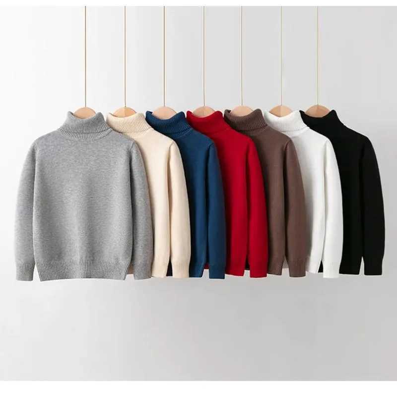 Childrens sweaters for autumn and winter new pure cotton thread for boys and girls baby strollers collar and bottom sweaters W241025