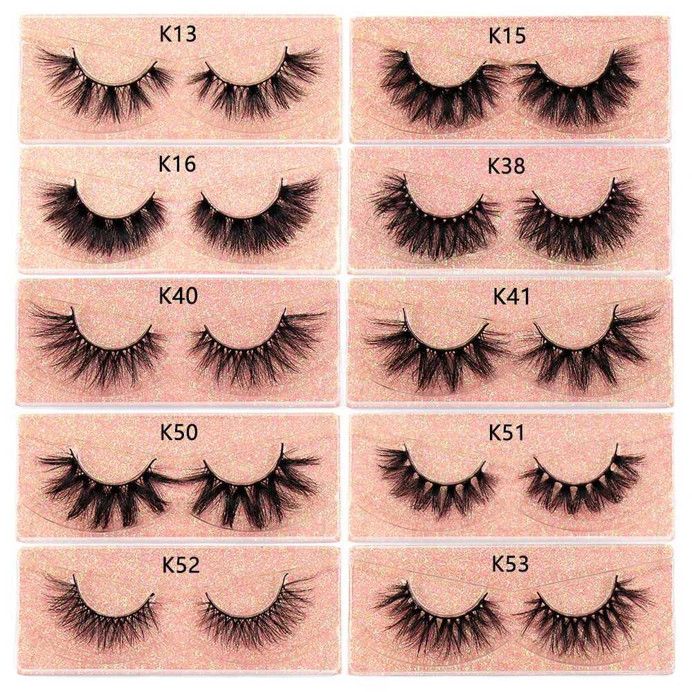 FOXESJI 3 pairs of 3D mink fluffy Wispy soft leather wallet mink false eyelashes can be reused eyelash extension thick false eyelash makeupW241024