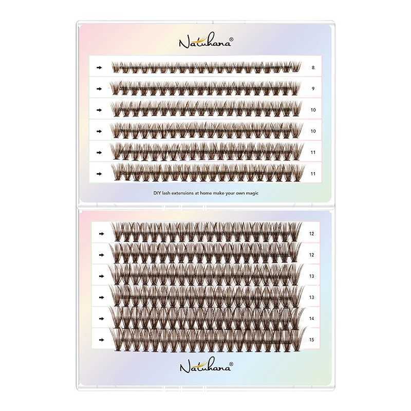 NATUHANA 240Clusters eyelash kit 10P 20P 30P 40P 50P 60P 80P 100P eyelash extension makeupW241024