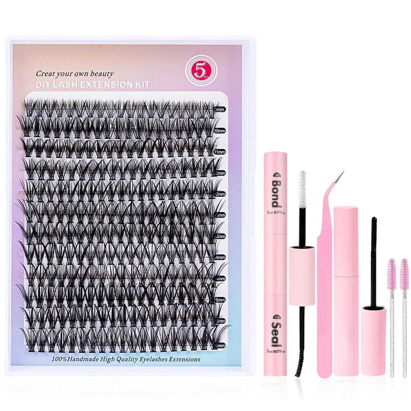 30D 40D False Eyelash Extension Set 9-16mm DIY Polyester Eyelash Adhesive and Sealer Pushing Set Realistic Appearance Eyelash MakeupW241024