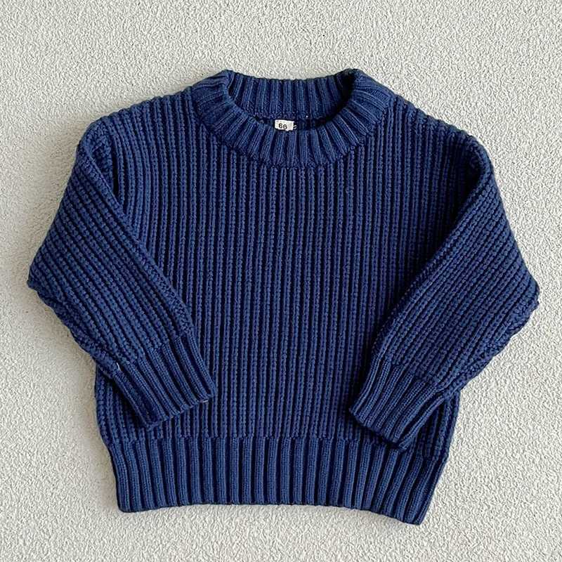 Autumn Children loose sweater knitted winter baby boys and girls clothing round neck children Todler girls and boys zipper baby coat W241025