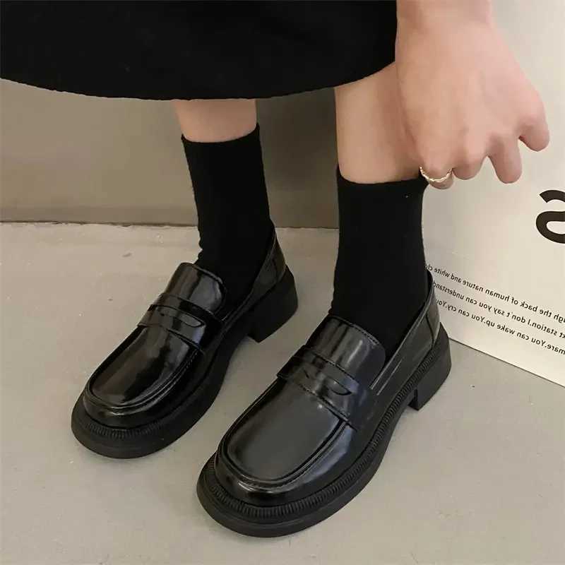 High Quality Brown Loafers Women Japanese School Students JK Uniform Shoes Round Toe Women Girls Round Toe Lolita Cosplay Shoes Size 42 T241024