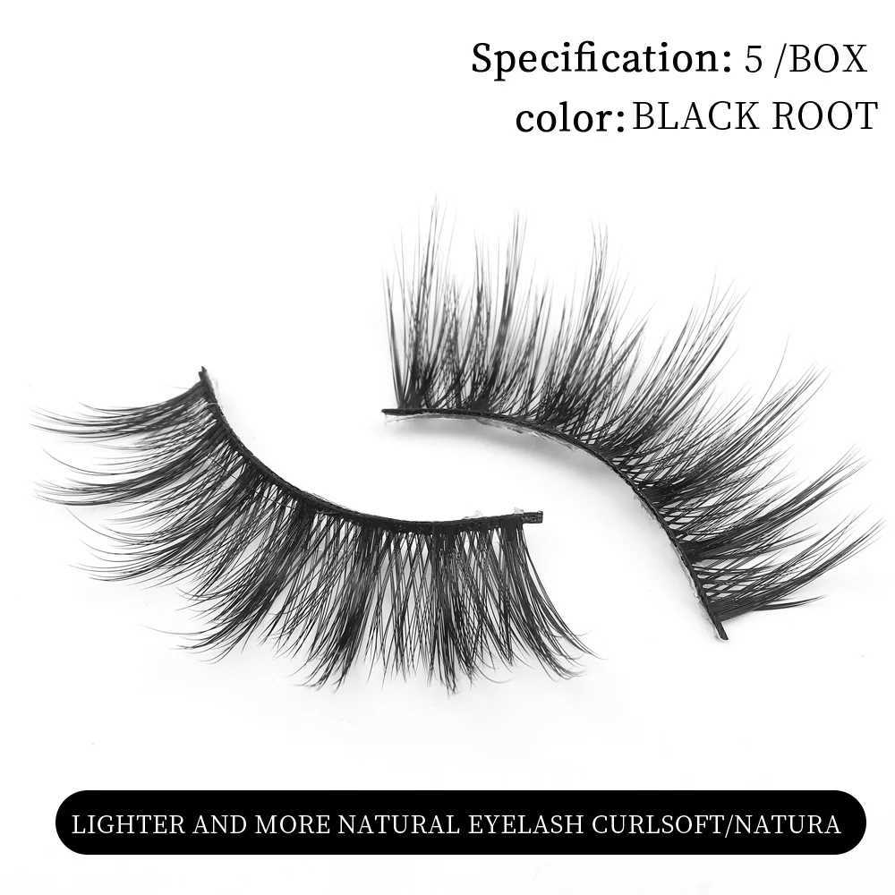 QSTY 5 pairs of 3D mink wig thick curly eyelashes full length eyelashes eyelash extensions fashionable womens eye makeupW241024