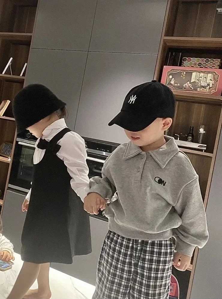 Korean Styles Autumn Winter Childrens Wool Hat Child Fisherman Hat Japanese Children Winter Fisherman Hat Girl Hats Baby HatX241025