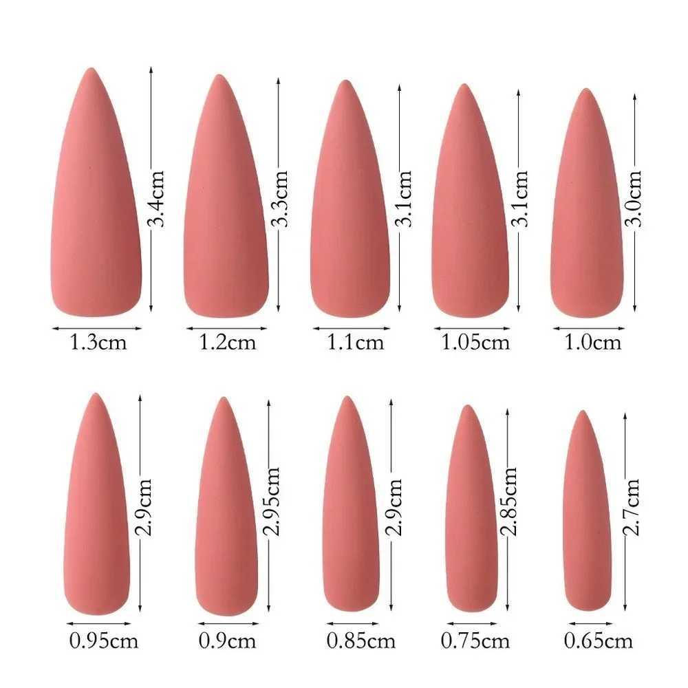Black Matte False Nail Tips Press on Nails Design Full Cover Nail Art Frosted Tips for Fake Nails for Extension AccessoriesXJ241025