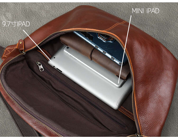 Soft Leahter Oversized Men's Chest Retro Sports Bag Vintage Leather Large Capacity Men Shoulder Crossbody Bags Male 2024