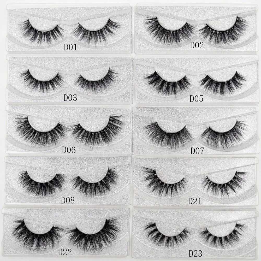 Visofree False Eyelash Handmade Natural Makeup False Eyelash Flash Packaging 1-Pair Box Makeup Sexy 3D Mink D01W241024
