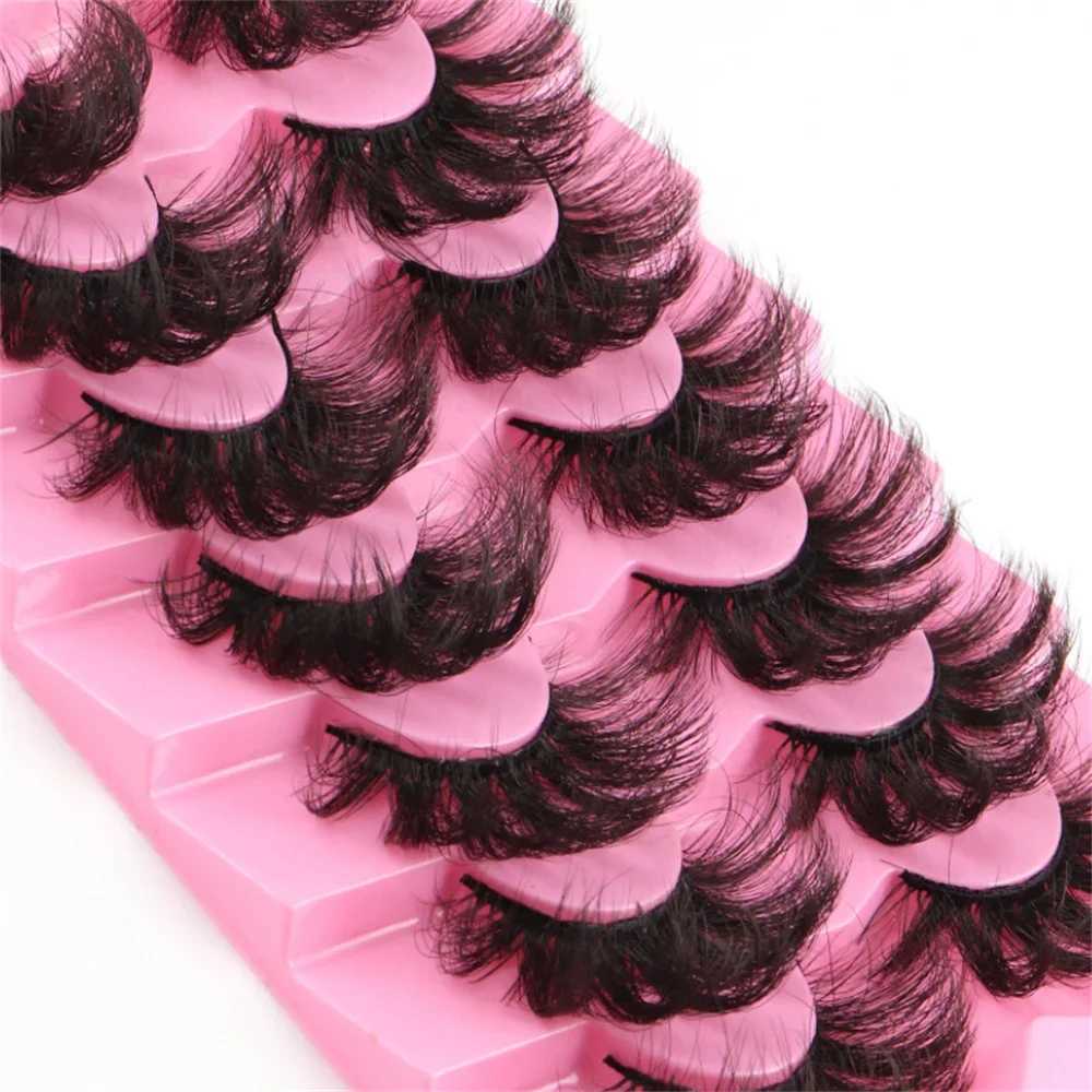 7 pairs of 3D mink eyelashes loose Russian curls fluffy natural false eyelashes thick dramatic mink eyelashesW241024