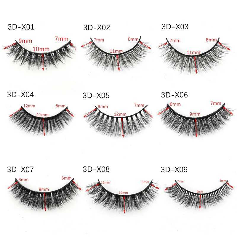 3/5 pairs of hot selling natural long 3D mink eyelashes soft short artificial Cils handmade false eyelash makeup tool eyelash extension maquiagemW2410