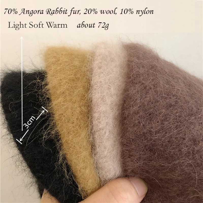 Good Angola Long Rabbit Fur Fisherman Bucket Hat Winter Fashion Soft Warm Wool Basin Cap Foldable Women GiftX241025