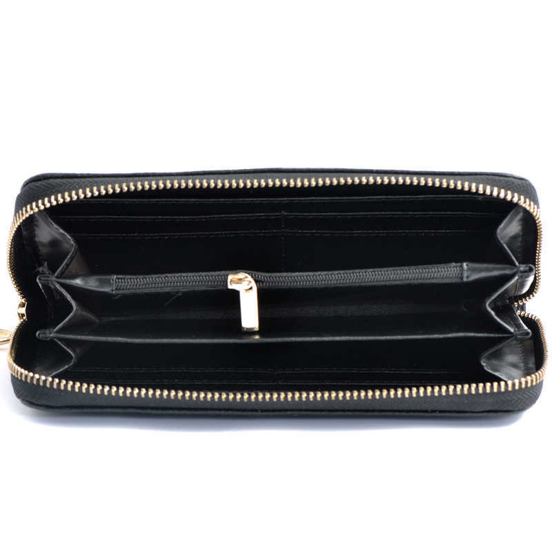 CMM Head Leather Ladys Purse Long Handbag Leather Womens Wallet