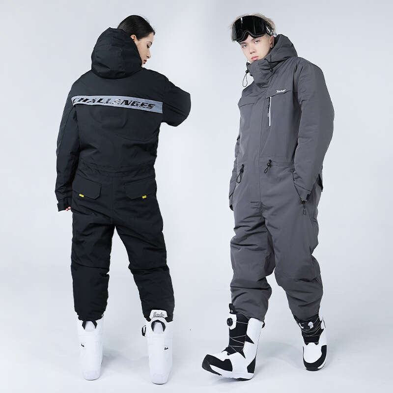 Rindu outdoor men's and women's one-piece skiing waterproof, windproof, and cold resistant men's thick and warm sports skiing suit wome