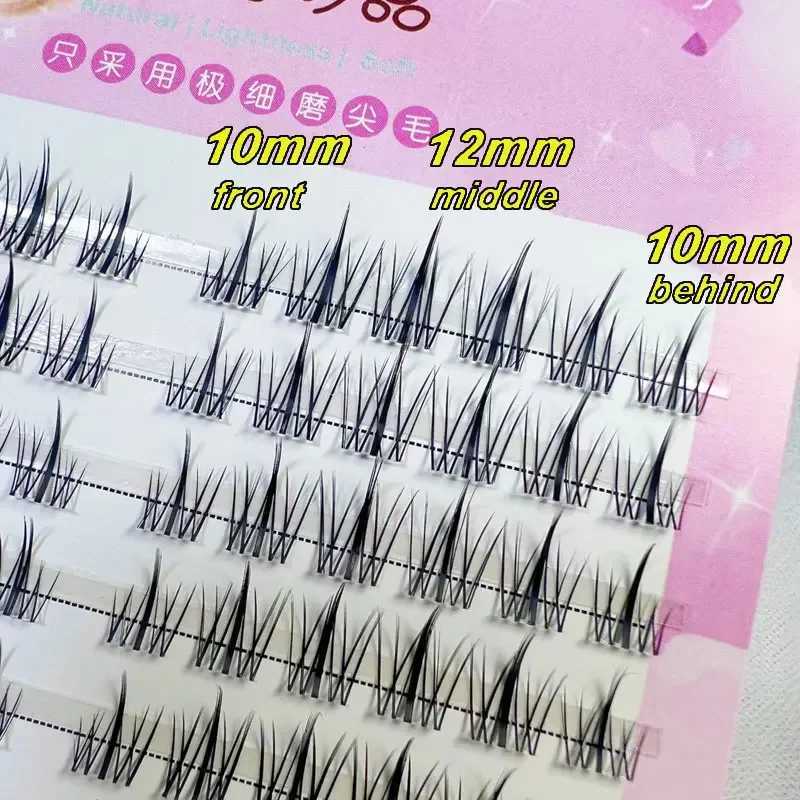 Natural eyelash clusters DIY manga eyelashes transparent stem eyelashes soft false eyelashes daily makeupW241024
