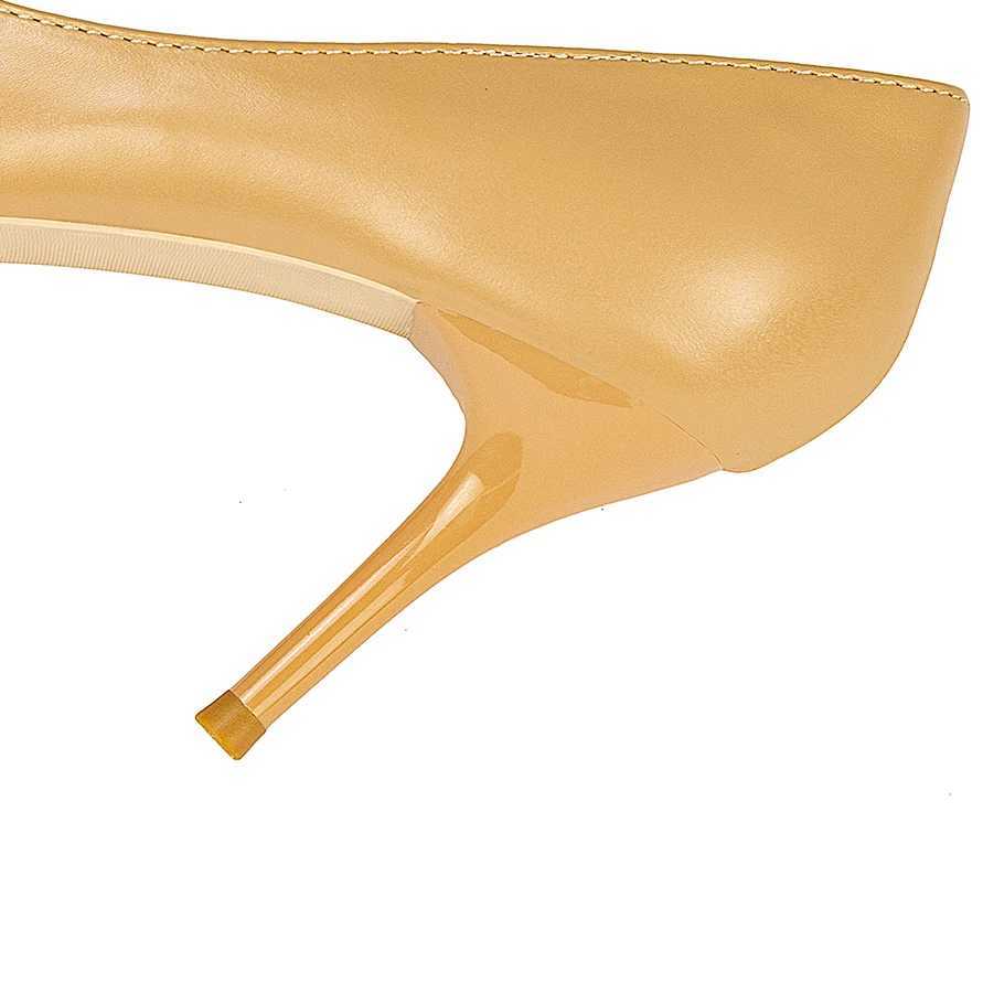 High Quality Womens soft leather toe wedding shoes autumn black womens pump high heels metal buckle Fi womens office shoes T241024