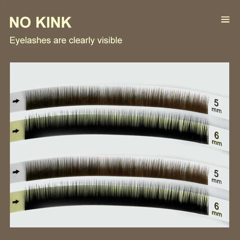 NATUHANA Bottom Eyelash Extension J/B/C Curl Natural Soft Lower Eyelash 5-8 Mixed Black Brown EyelashW241024