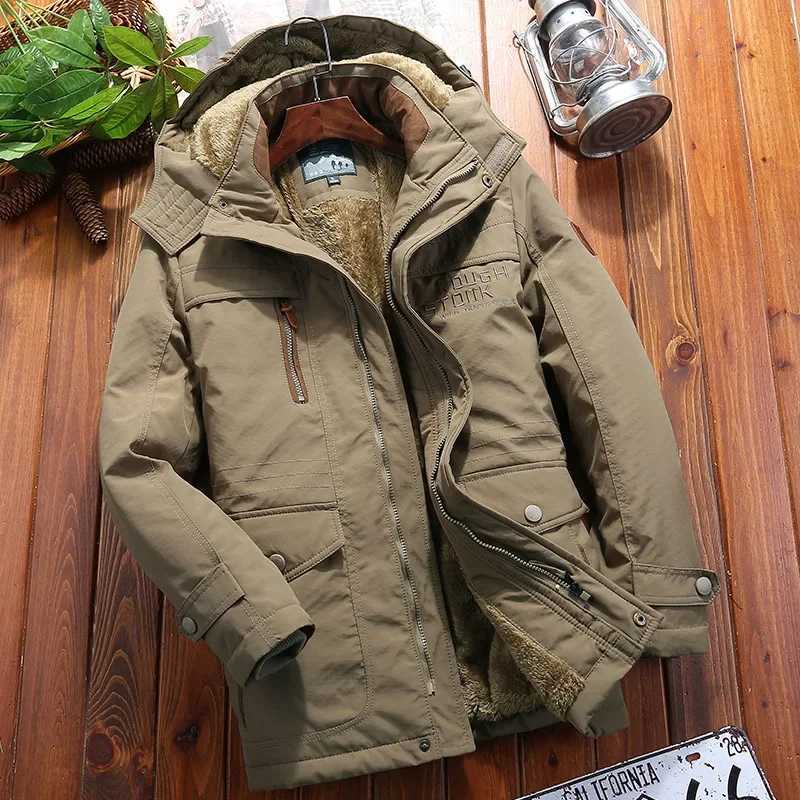Outdoor Parkas winter jacket mens new thick warm mens jacket casual sheepskin Parka mens fashion jacket mens velvet clothing W241024