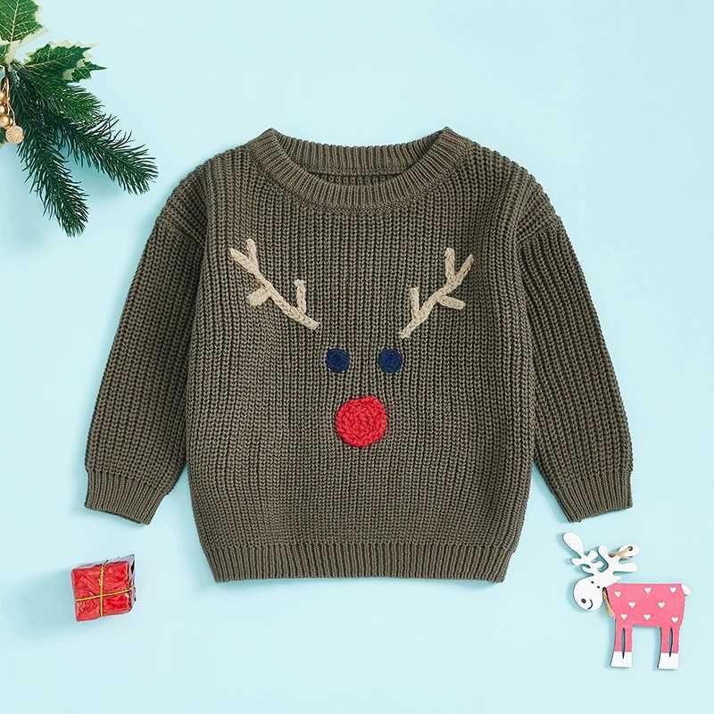 Baby Boys and Girls Christmas Knitted Sweater Autumn Preschool Baby Children Knitted Cotton Soft Winter Long Sleeve Baby Zipper W241025