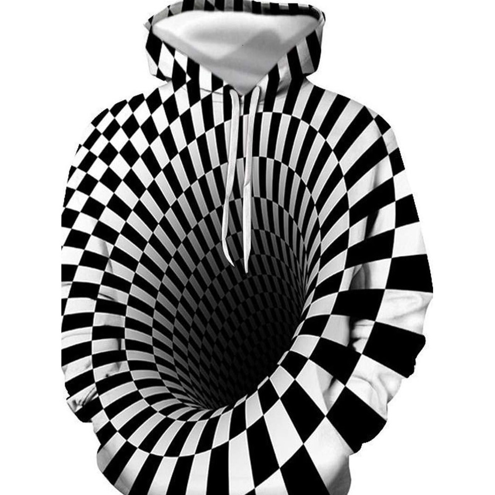 Hoodie for Mens Womens AILSA Men Hoodies 3D Pullover Hoodies all-match Sweatshirt Optical Illusion Unisxe Graphic Hoodies sweatshirt Pullover Long Sle