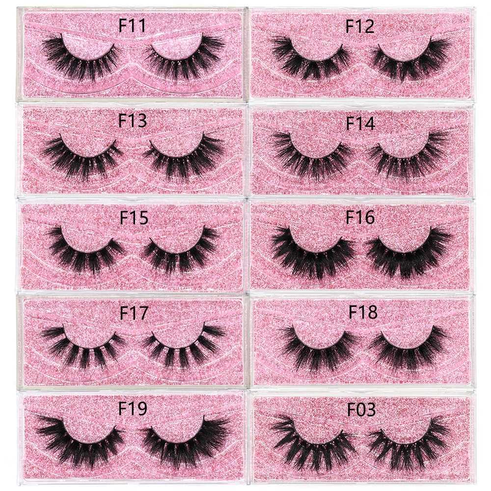 FOXESJI mink eyelashes fluffy dramatic Wispy false eyelashes crossed eyelashes extend naturally soft 3D mink eyelashes eyelash makeupW241024