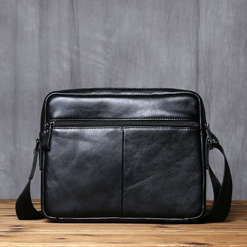 genuine leather mens shoulder casual crossbody natural cowhide tablet computer trend men bag for 10 inch ipad