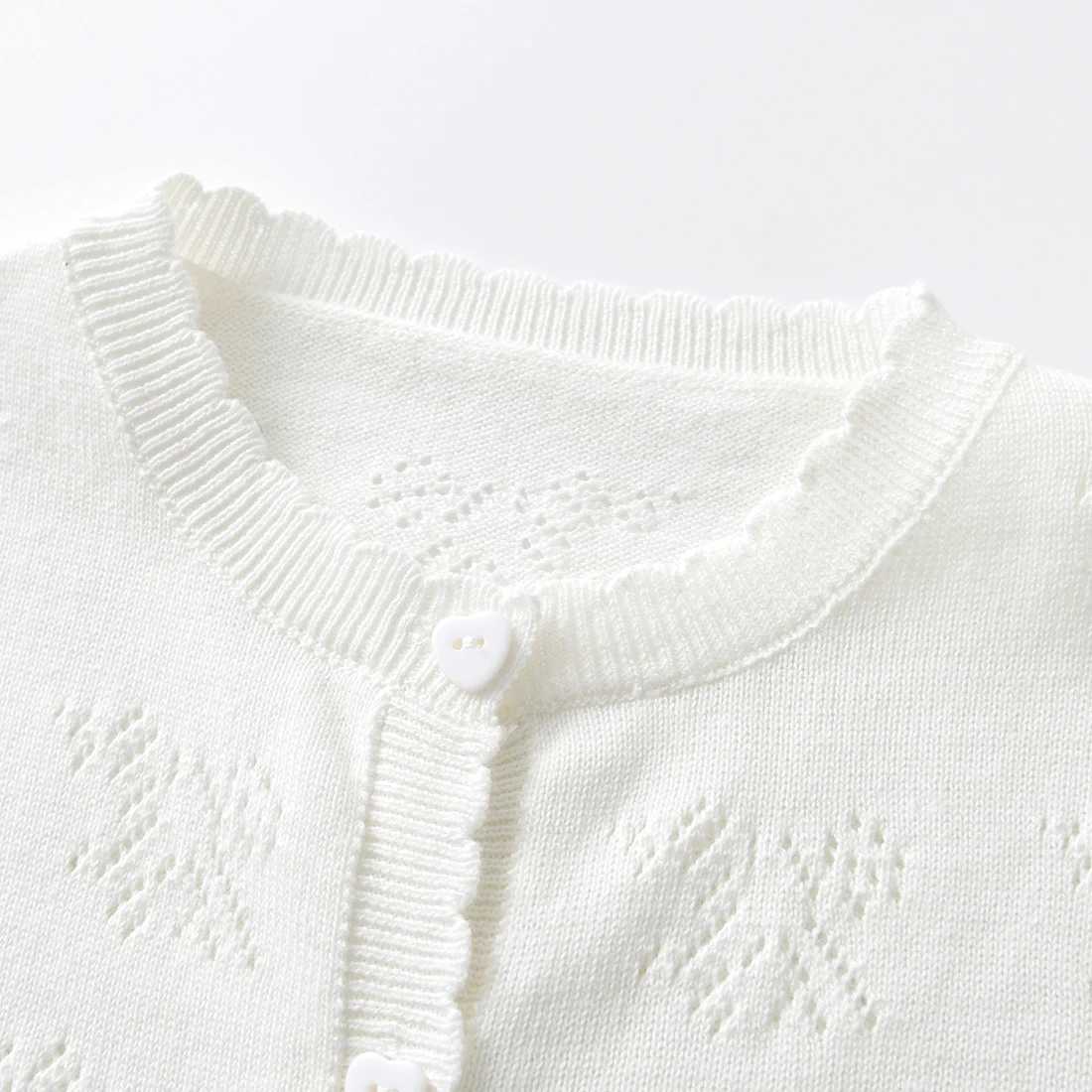 Childrens clothing girls knitted cardigan wool sweater thin spring and summer baby sweater cotton thread childrens coat W241025