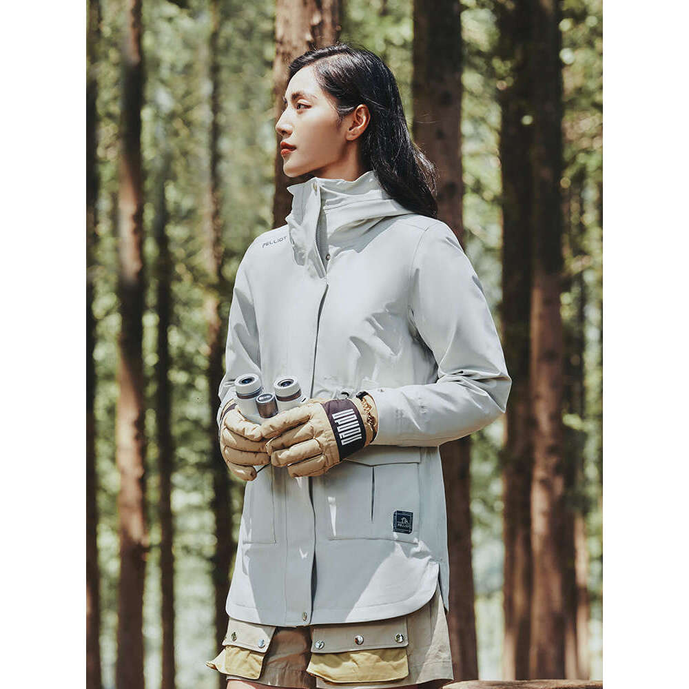 QZ Goose Down Stormtrooper Women's Three-In-One Detachable Autumn And Winter Windproof Waterproof Thickened Warm Coat