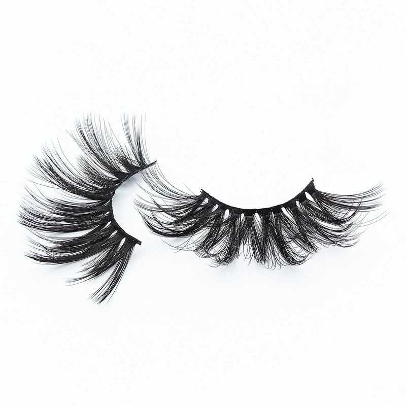 5/8 pairs of 25mm mint eyelashes 3D dramatic false eyelashes handmade fluffy eyelashes natural length 25mm eyelash extension makeupW241024