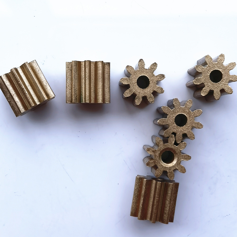Copper gear 1 mold 9 teeth inner diameter 3.1 micro small gear 1 powder metallurgy cylindrical spur gear