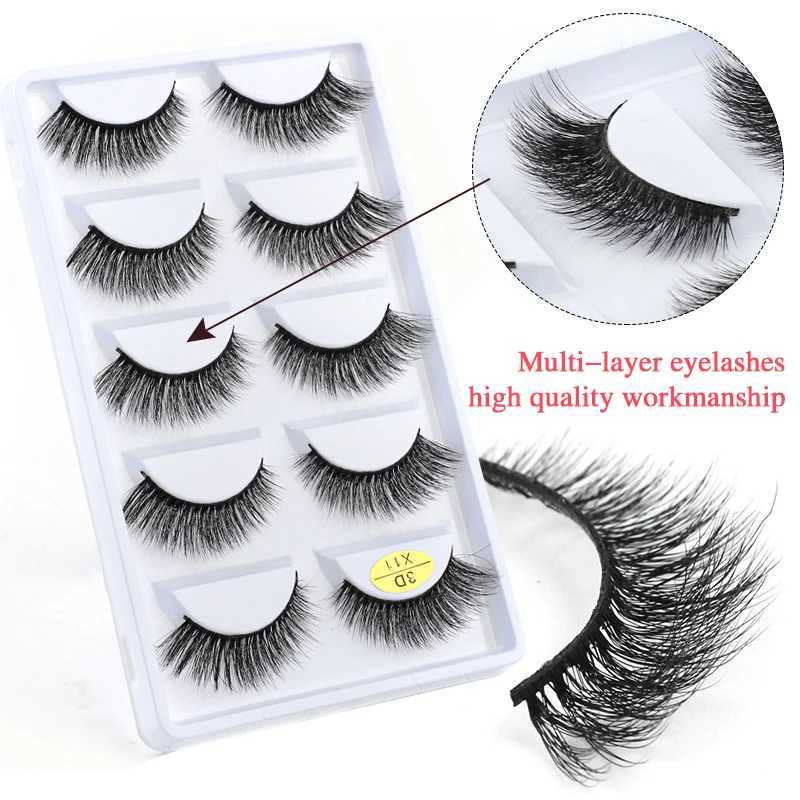 3/5 pairs of dramatic mink 3D thick fluffy false eyelashes natural long holiday Cils eyelash extension makeup maquillajeW241024