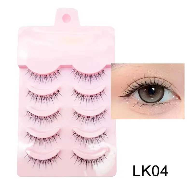 5 pairs of natural manga eyelashes soft eyelashes thick eyelashes fake eyelashes manga eyelashes daily dates makeup lower eyelashes WispyW241024