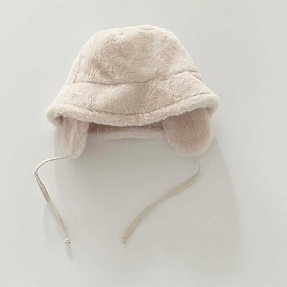 Women Fisherman Hat Plush Windproof Womens Fisherman Hat with Earmuffs for Winter Cycling Skiing Cozy Elastic Basin for WarmthX241025