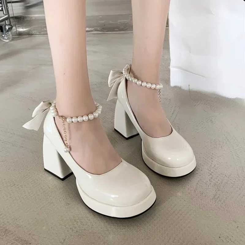 High Quality New Fi Pu Leather Womens High Heels Party Wedding Shoes for Womens Shoes T241024