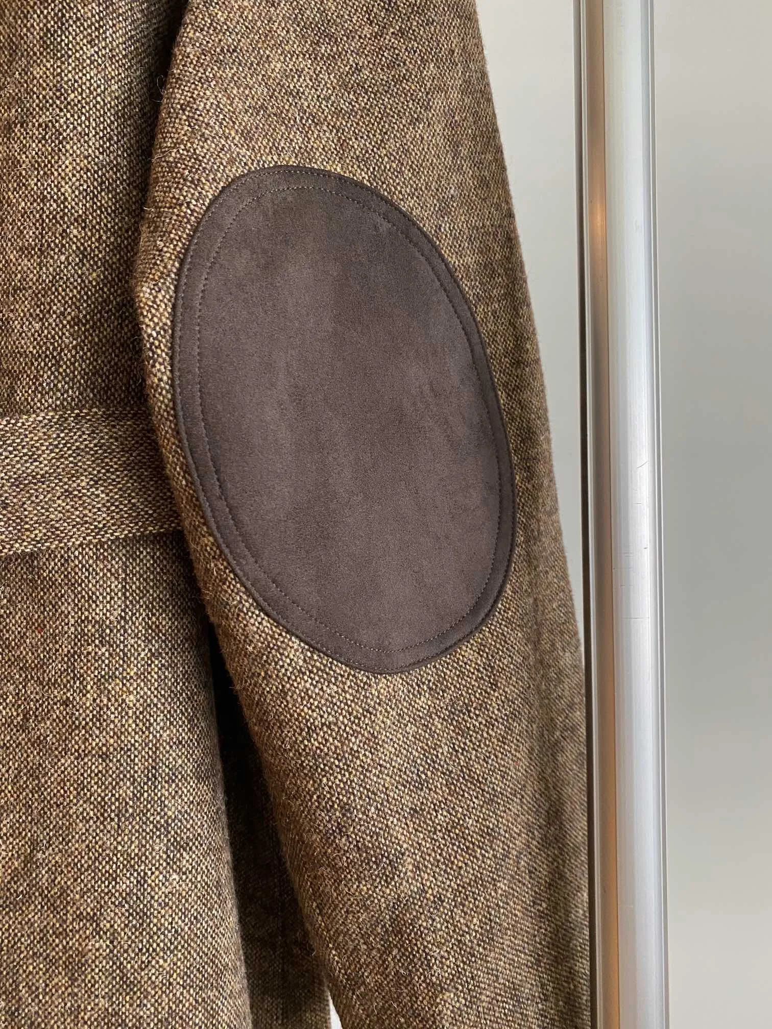 Coffee colored double-sided wool coat suitable for womens winter fashionable Hepburn style wool coat 241024