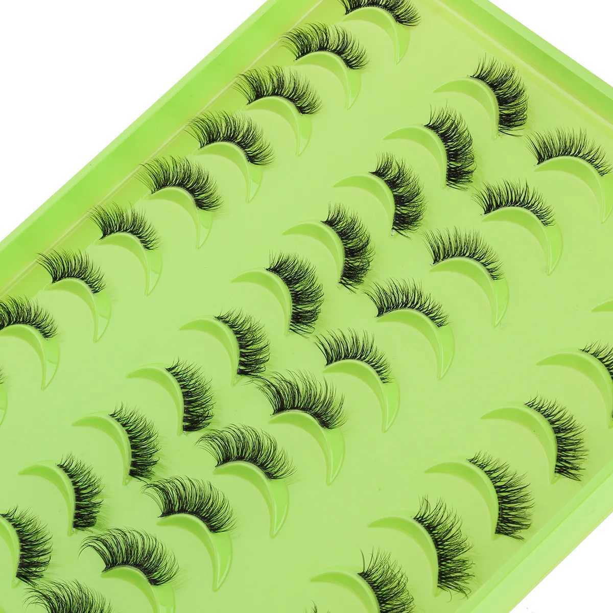 3/10/20 Double Half Eyelash Soft 3D Artificial Mink Eyelash Makeup Cat Eyelash False Cilios Fluffy Eyelash Extension MakeupW241024