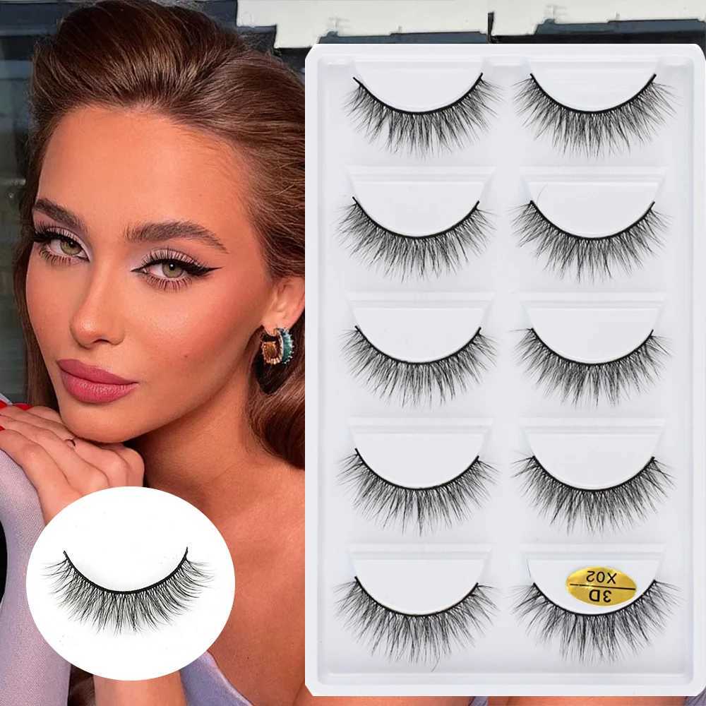 3/5 pairs of dramatic mink 3D thick fluffy false eyelashes natural long holiday Cils eyelash extension makeup maquillajeW241024
