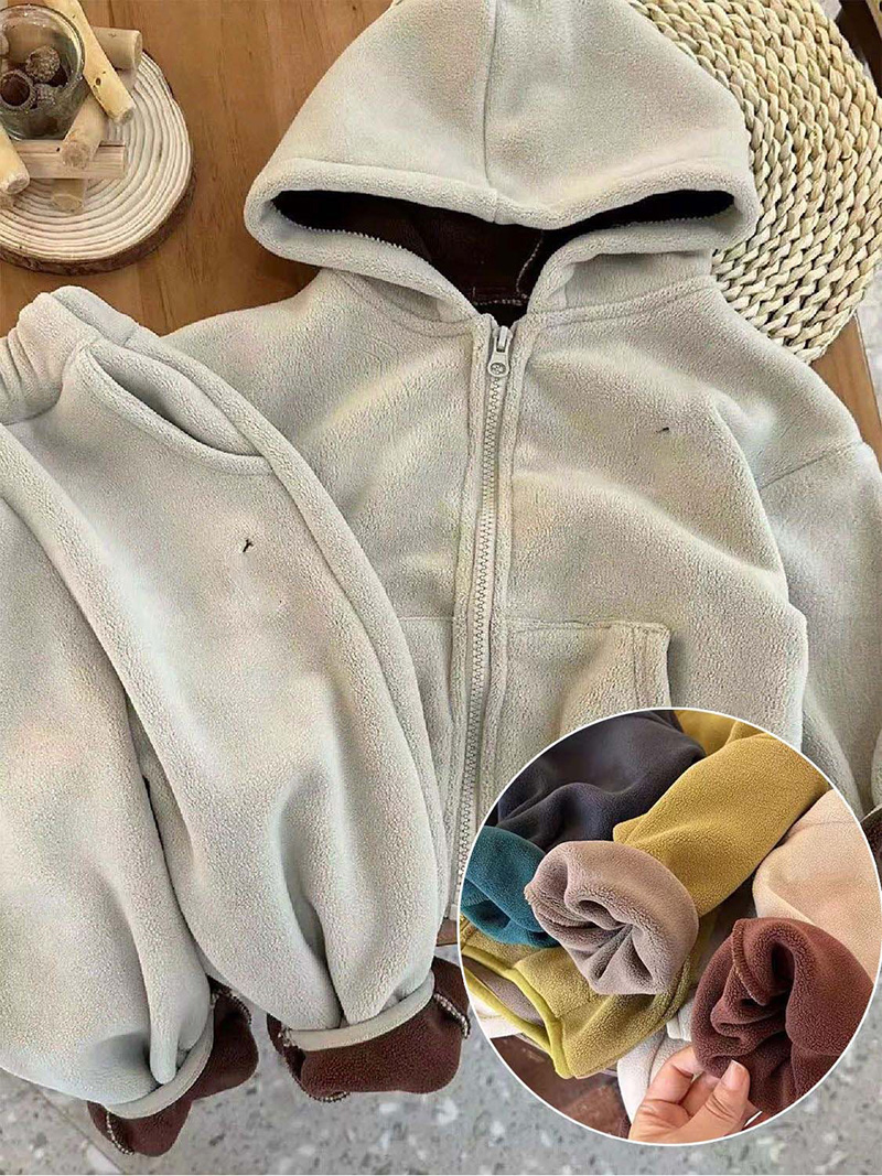 Children Boys Clothing Sets 2pcs Hoodie Jacket Autumn Girl Clothes Set Warm Boy Suit Top Coat Pants Kids Tracksuit CYG24013011F6