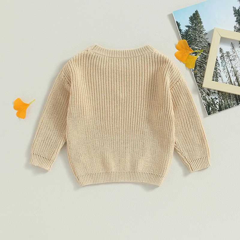 Newborn Baby Winter Flower Sweater 2023 Autumn Newborn Baby Clothing Pull up Knitted Childrens Sweater W241025