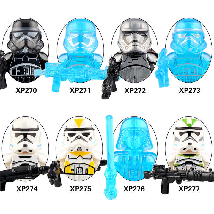 KT1035 Building Blocks Phasma Clone Trooper Transparent Darth Vader 442 Legion Brick Stormtrooper Figures 212commando Team