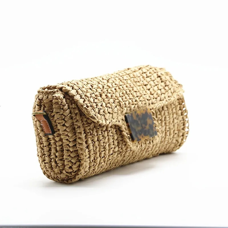 Pillow Straw Women Shoulder Crochet Messenger Bags 241017