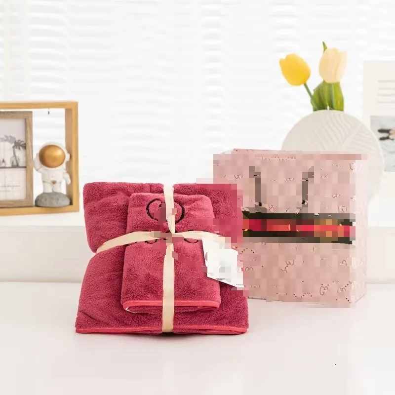 Cross-border Foreign Trade Towel Bath Towel Two-piece Gift Towel Big Style Beach Towel Quick-drying Absorbent 241011