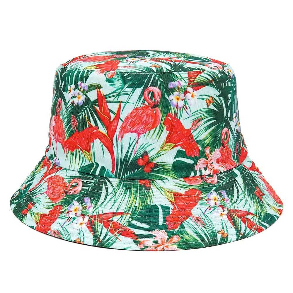 Summer sun hat mens bucket hat cotton Bob Panama girl beach travel outdoor reversible yellow duck fisherman hat W241024