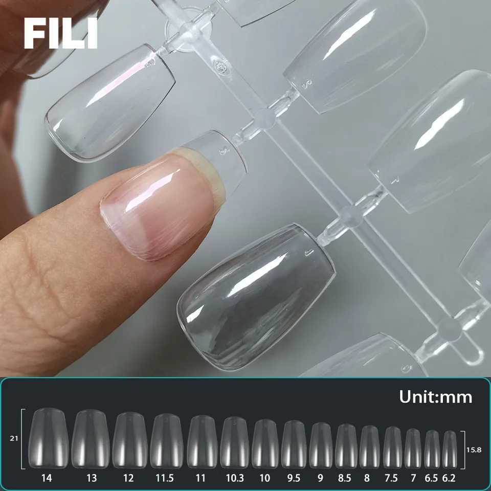FILI 120Pcs Artificial nails XXL Extra False Nails Tips Press On Nail Soft Gel XL Short Coffin Almond Square Fake Nail CapsuleXJ241025