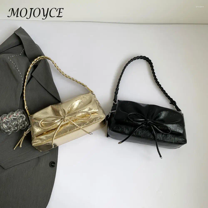 2025 NEW Totes Women Shoulder Bag Bowknot PU Leather Clutch Purse Zipper Underarm Magnetic Closure Hobo For Vacation Travel Commuting zhanyishengli