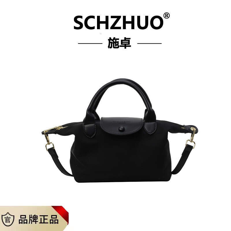 Autumn and winter hand-held small square 2024 popular niche design nylon women's versatile single shoulder diagonal cross dumpling bag