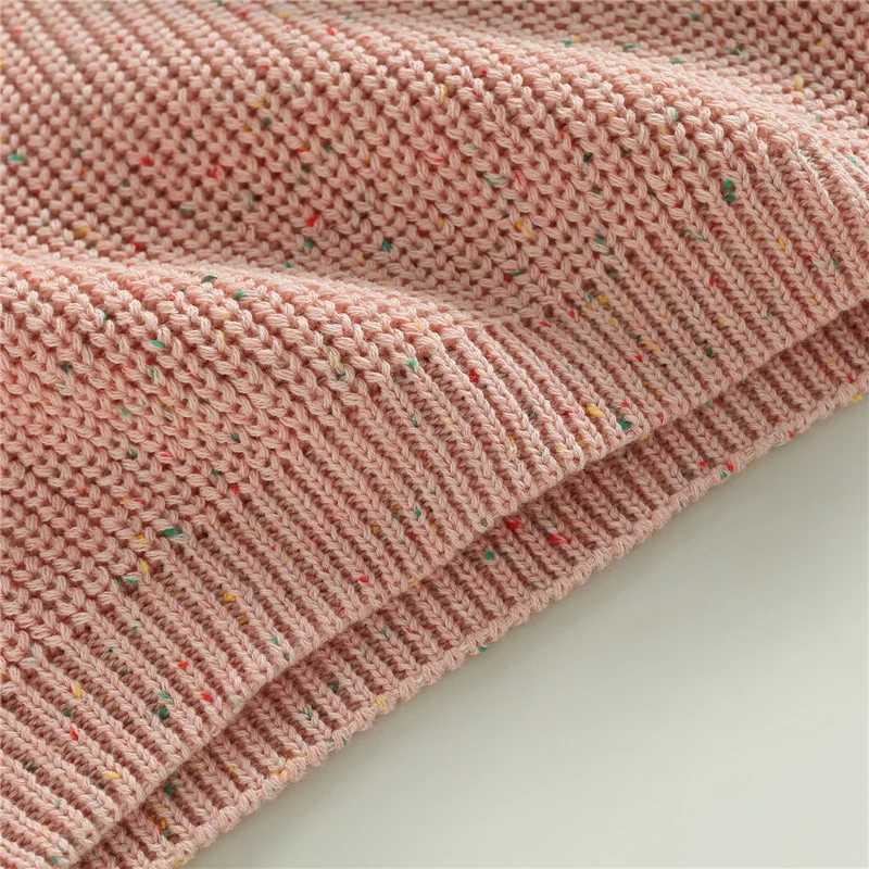 Autumn and Winter New Preschool Boys and Girls Solid Long Sleeve Sweater Coat Childrens Sweater Knitted Zipper Top W241025